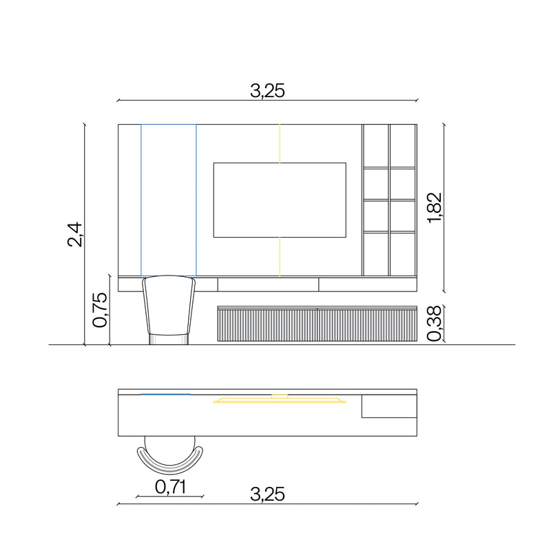 Furniture dimensions for Bento