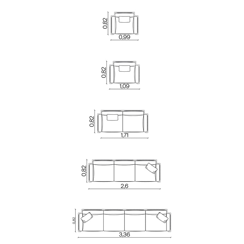 Furniture dimensions for Bloom