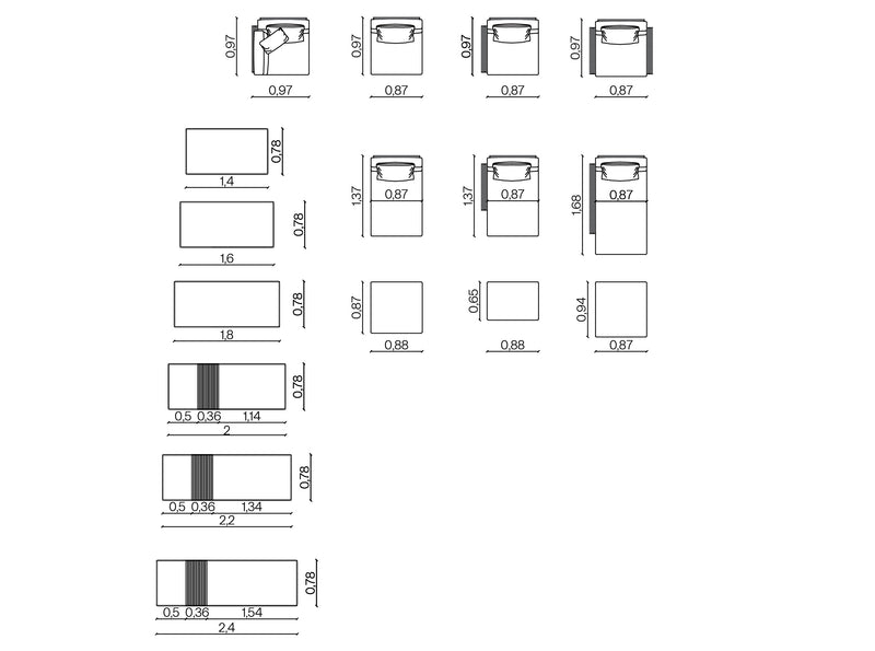 Furniture dimensions for Caribbean