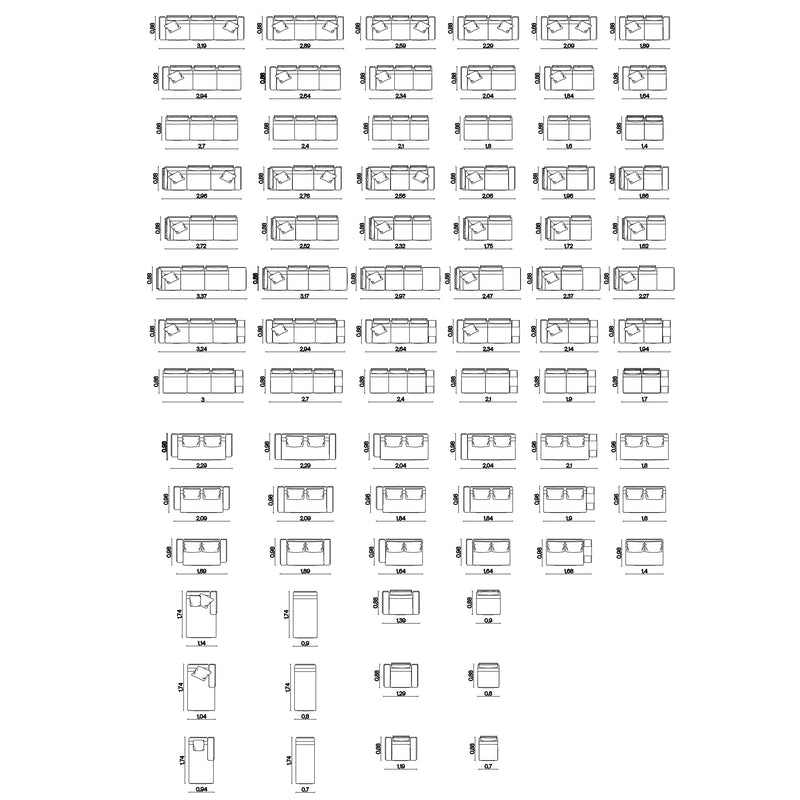 Furniture dimensions for Chill
