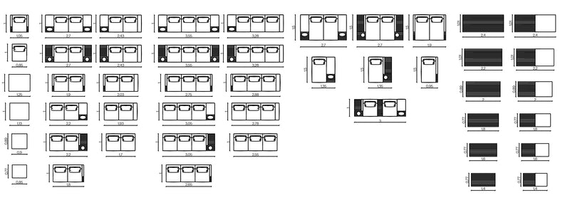 Furniture dimensions for Dock