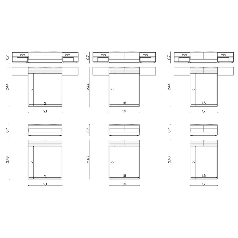 Furniture dimensions for Estrella