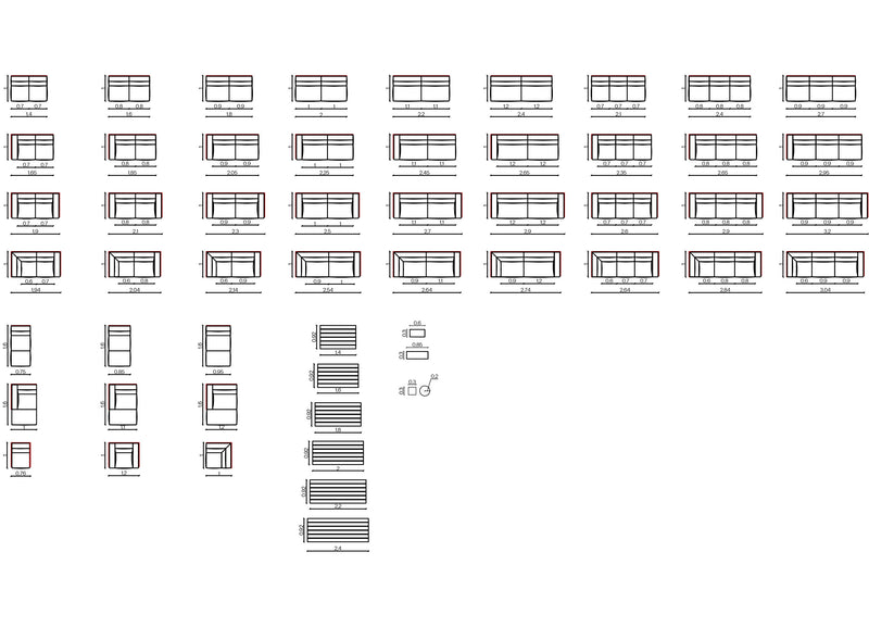 Furniture dimensions for Fatty Table