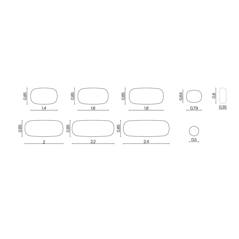 Furniture dimensions for Glide