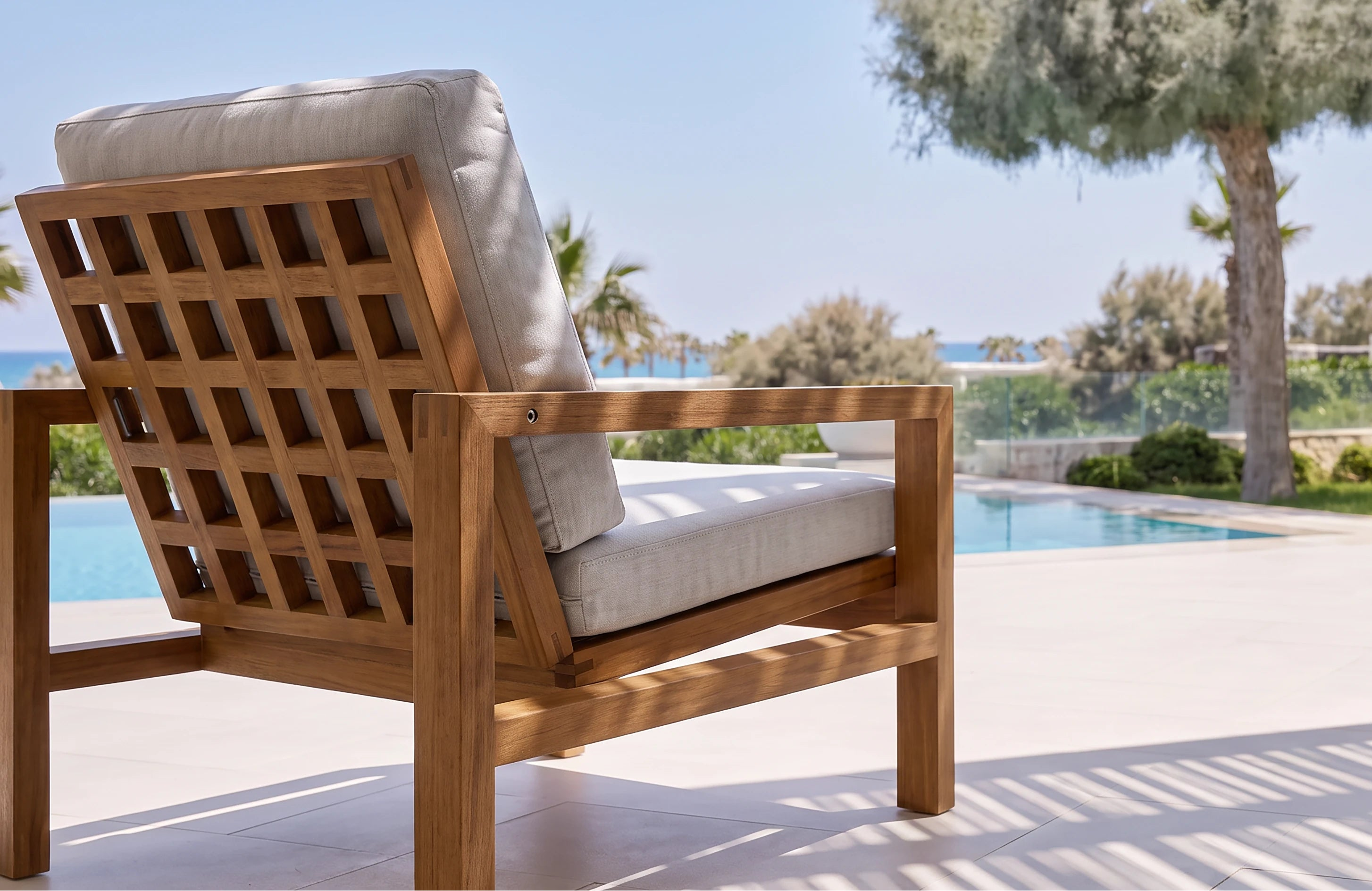 Lattice Teak Frame