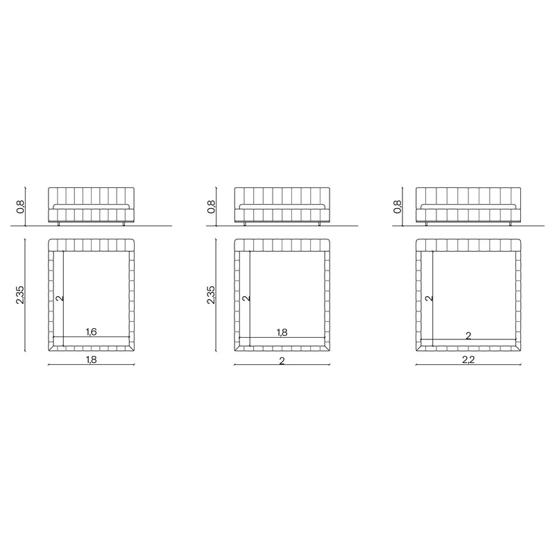 Furniture dimensions for Lush