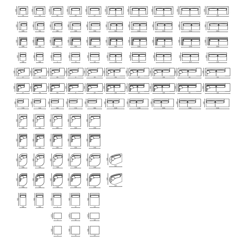 Furniture dimensions for Monti