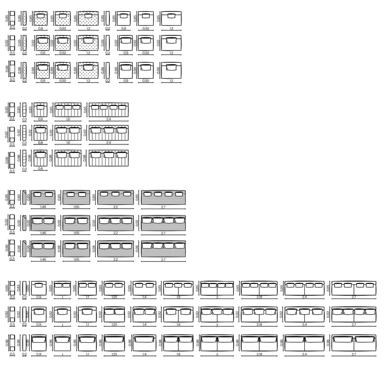 Furniture dimensions for Paella