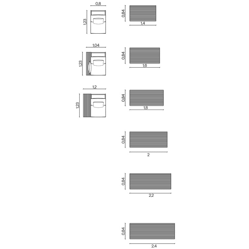 Furniture dimensions for Bask