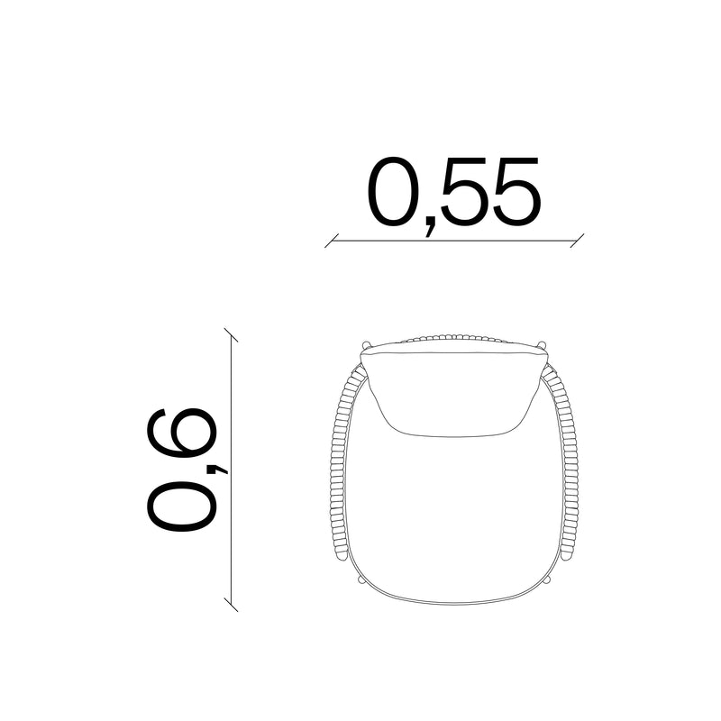 Furniture dimensions for Cord Dining Chair