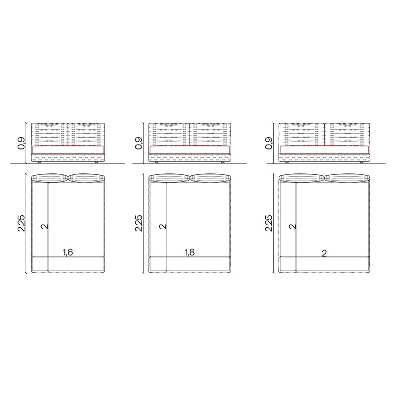 Furniture dimensions for Crusty Bed