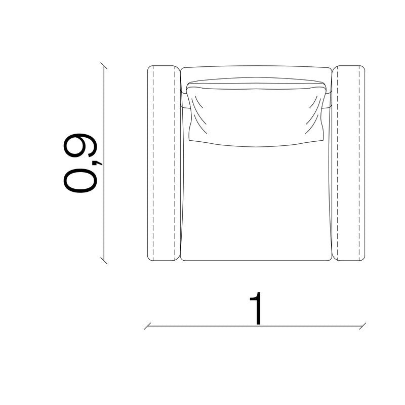 Furniture dimensions for Puff